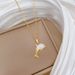 【 】 Shell Dolphin Light Luxury Charm Gorgeous Full Diamond Necklace Women's Versatile Clavicle Titanium Steel Chain 【 】 【 】 【 】_ipsvogv.com