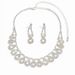 Women’s Jewelry Set Fashion Luxury Geometric Hollow Super Flash Diamond Necklace Earrings Set Ladies Temperament Fashion Clavicle Chain Jewelry_ipsvogv.com