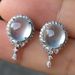 Cao Shi's High-end Egg Noodle White Moonlight Simulation Geometric Droplet Shaped Earrings, Temperament_ipsvogv.com