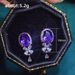 Cao Shi's Brilliant Amethyst Fashionable Versatile, Simple And Short, Light Luxury Earrings, Net Red Jewelry_ipsvogv.com