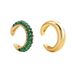 Unisex Hot Selling C Shaped Earrings Fashionable Colorful Zircon Alloy Ear Clips, Glossy Exaggerated Full Diamond Earrings For Women_ipsvogv.com
