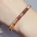 Strand 2024 Arrival Colorful 4mm Rose Gold Sier Color Tennis Bracelet Adjustable For Women Party Gift Jewelry Wholesale_ipsvogv.com