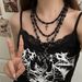 Gothic Punk Style Multi Layered Cross Beaded Necklace Female Long Fashion Hot Girl Clavicle Chain_ipsvogv.com