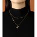 Sterling silver gold plated double-layer letter pendant light luxury all-match clavicle chain female niche design high-grade_ipsvogv.com