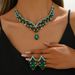 2024 Exaggerated Necklace Earrings Big Set Luxurious Crystal Jewelry For Banquet Wear_ipsvogv.com