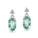 Natural Water Grass Agate Earrings S925 Silver Claw Inlaid Green Moss Earrings Retro Light Luxury Fashion_ipsvogv.com