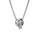Men's Jewelry Fashion Stainless Steel Double Circle Crystal Necklace Double Ring Pendant Hip Hop Trendy Personality Long Sweater Chain_ipsvogv.com