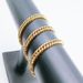 Stainless Gold, Woven, Double Button, Four Sided Ground Necklace, Titanium Steel, Thick And Wide Cuban Chain, Men's_ipsvogv.com