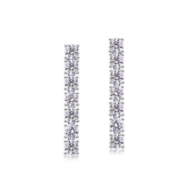Moissanite Long Earrings S925 Silver Tassel Diamond Earrings Ear Wire Fashion High End Ins_ipsvogv.com