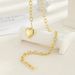 Hot Selling Fashion, Simple And Versatile Smooth Love Pendant Brass Real Gold Electroplating OT Buckle Necklace_ipsvogv.com