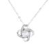 S925 Sterling Silver Four Leaf Clover Necklace Simple Eternal Star Full Diamond Zircon Pendant Cross Border Clavicle Chain_ipsvogv.com