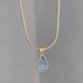 Meichen French Transparent Green Water Droplets Blue Ocean Collar Chain Fashionable And Personalized Titanium Steel Gold_ipsvogv.com