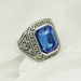 Fashion personality retro Viking rune ring trend simple colored gemstone men's ring_ipsvogv.com