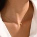 Minimalist Love Pendant Necklace - Gold Plated Stainless Steel Clavicle Chain For Women_ipsvogv.com