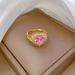【 Real Gold 】 Love Pink Wedding with Adjustable Opening, Simple Handmade Ring, Couple's Pair Ring_ipsvogv.com