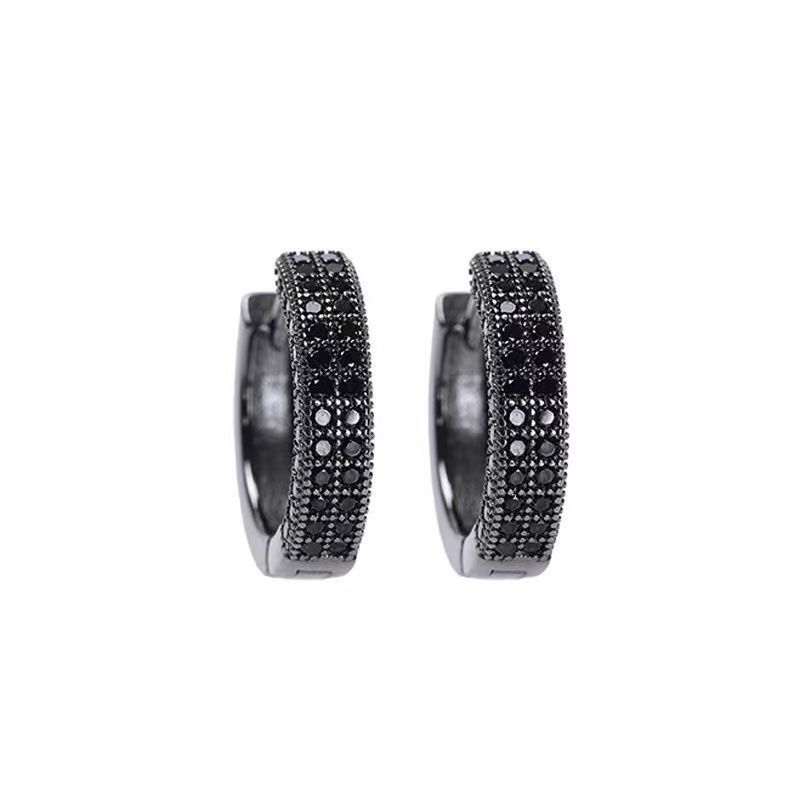 full diamond earrings new style ear buckle earrings men's gold earrings women's earrings hot selling accessories_ipsvogv.com