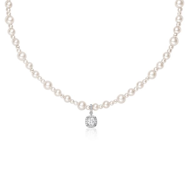 Women's Jewelry Exquisite Sugar Cube Pearl Necklace Light Luxury High End Design Fashion Temperament All Match Clavicle Necklace_ipsvogv.com