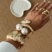 temperament Baroque large pearl ins stacking bracelets exaggerated irregular winding hug hand jewelry_ipsvogv.com