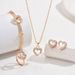 Fashion Niche Design High-End Necklace Earrings Bracelet Ring Personality Simple Ins Style Heart Jewelry Set_ipsvogv.com