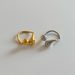 Unisex Real Gold Electroplated Titanium Steel Water Drop Shaped Daily Ring_ipsvogv.com