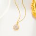 Gold Crystal Flower Personalized Design Zircon Titanium Steel Necklace, Female Internet Red, Light Luxury Sense, Collar_ipsvogv.com
