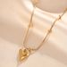 Korean Version Of Light Luxury Gold Heart Titanium Steel Necklace With A Female Niche Design, Featuring Simple_ipsvogv.com