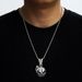 Halloween Oil Drop Skull Alloy Pendant Personality Exaggeration Men Hip Hop Fried Dough Twists Chain Necklace_ipsvogv.com