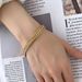 Yingqi Stainless Steel V-Shaped Double Row Men's Personality Hip-Hop Style Fashion Bracelet_ipsvogv.com