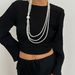 Jewelry Pearl Multi-layer Temperament Baroque Round Bead Long Necklace For Women_ipsvogv.com