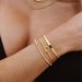 Brass Real Gold Electroplating Fashionable Zircon Inlaid Multi Layer Love Casual Ladies Bracelet Set_ipsvogv.com