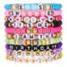 New Taylor Fans Soft Clay Bracelet Bohemian Beach Suit Colorful Letter Bracelet_ipsvogv.com