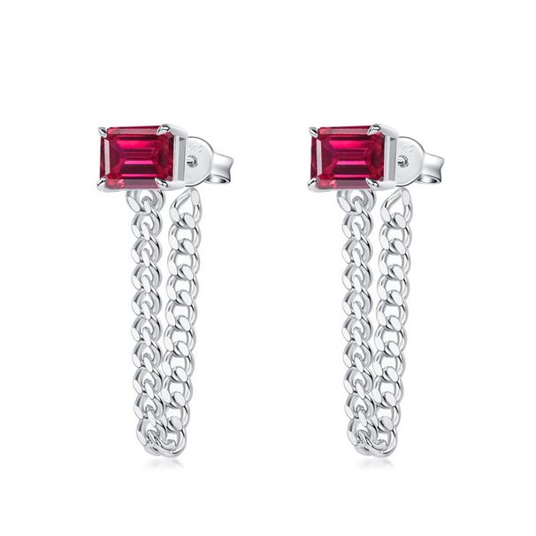 Crazy Sister In Law Same Style Tassel Long Cultivated Emerald Earrings Female S925 Silver Inlaid Cultivated Colored Gemstone Earrings Retro_ipsvogv.com