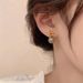 Silver Needle Metal Knot Pearl Earrings Women's Fashion Elegant Cyber Celebrity Earrings Highlight Pearl Earrings_ipsvogv.com