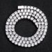 Men's Jewelry Necklace Hip Hop 3mm4mm5mm Wide Spring Buckle Hip Hop Tennis Chain Micro Inlaid Single Row Zircon Hip Hop Necklace_ipsvogv.com