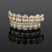Men And Women's Jewelry Gold & Silver Hip Hop Grillz With Cubic Zirconia - 8 Tooth Snap-On Teeth Jewelry For Parties, Halloween, Festive Celebrations_ipsvogv.com