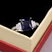 Cao Shi Fashion Women's New Dark Blue Zircon Platinum Plated Diamond Ring Handpiece_ipsvogv.com