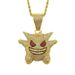 Childhood memories diamond hip hop pendant three dimensional Gengar pendant HIPHOP hip hop necklace accessories_ipsvogv.com