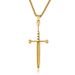 Retro knight ancient sword weapon cross necklace sword self defense spike titanium steel pendant functional jewelry_ipsvogv.com