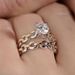Super New Diamond Studded Chain Ring With Separation For Two Women's Yellow, Silver, And Gold Dual Color Wedding_ipsvogv.com