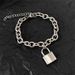 Locked Land Internet Celebrity Hip-Hop Dark Style Couple Disco Alloy Chain Bracelet Fashion Versatile Personality_ipsvogv.com