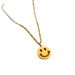 【 Full body titanium steel 】 Round smiling face, personalized and minimalist. True gold necklace in the furnace for_ipsvogv.com