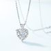 Heart shaped high carbon diamond pendant S925 silver full of colored gemstones super flash necklace light luxury fashion personality_ipsvogv.com