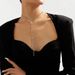 N10968 simple and sexy long Y-shaped fashionable niche geometric rhinestone necklace necklaces_ipsvogv.com