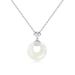 S999 Pure Silver Natural White Jade Marrow Safety Buckle Necklace For Women's New Chinese Ethnic Ancient Style, With A_ipsvogv.com