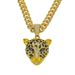 New Creative Necklace Personality Hip-Hop Style Animal Leopard Head Pendant_ipsvogv.com