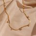 Women's Jewelry Set Fashion Simple Retro Style Real Gold Electroplated Titanium Steel Round Zircon Blade Chain_ipsvogv.com