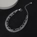 French Dongdaemun Trendy Double Layer Bracelet For Men, Niche Non-Fading Minimalist Style Personality Simple Men's_ipsvogv.com