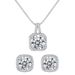 Hot Sale Simple And Fashionable Korean High Carbon Zircon Ring Earring Pendant White Copper Three Piece Birthday Gift_ipsvogv.com