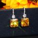 Cao Shi' New Luxury Ice Flower Yellow Diamond Earring Are Fahionable And Veratile, With Micro Inlaid Zircon Ear_ipsvogv.com
