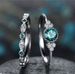 Sanjie New Product Fashionable And Versatile Zircon Women's Copper Silver Plated Micro Set Green Ring_ipsvogv.com